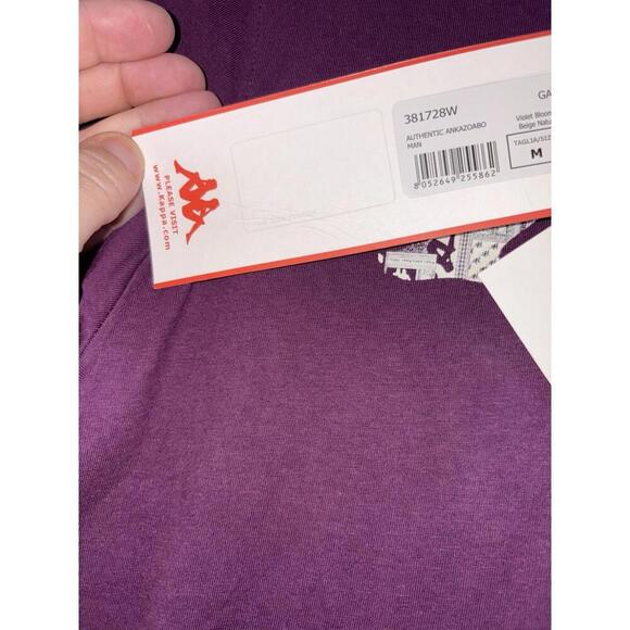 KAPPA Authentic Ankazoabo Men’s Violet Bloom T-Shirt Sz Medium 381728W NEW w/Tag - Picture 7 of 15